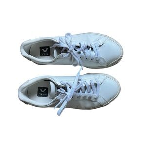 Veja White Low-Top Leather Sneakers
